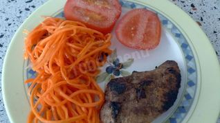 Печень свиная жареная