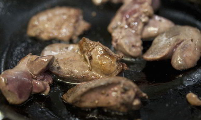 Рецепт печени в сметане на сковороде