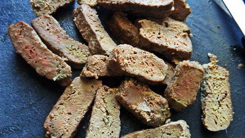 печенка с овощами и гречкой