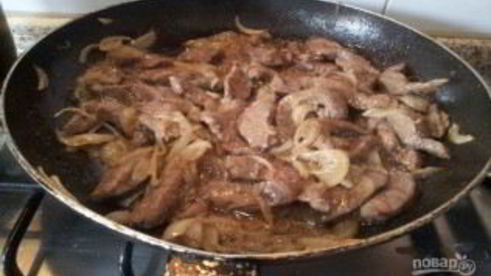 жареная говяжья печень