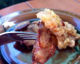 Жареная куриная печень с грушевым чатни