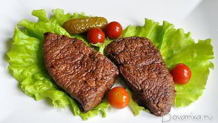 Жареная печень, маринованная в соевом соусе