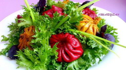 постные цветные хинкали к 8 марта