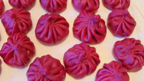 постные цветные хинкали к 8 марта