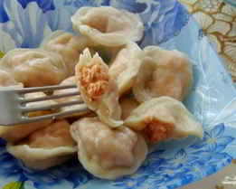 Рыбные пельмени из горбуши