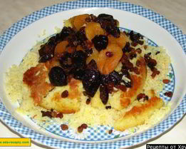 Азербайджанский сладкий плов с изюмом и сухофруктами