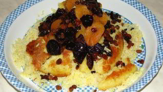 Азербайджанский сладкий плов с изюмом и сухофруктами