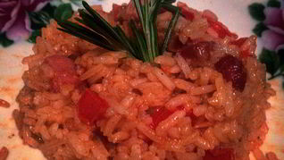 Джамбалайя с ветчиной и беконом