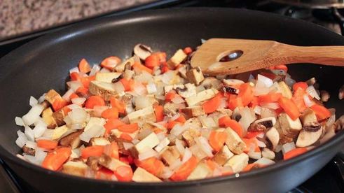 овощная паэлья с грибами