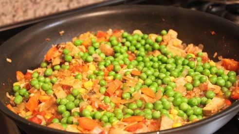 овощная паэлья с грибами