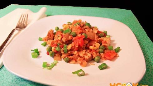 овощная паэлья с грибами