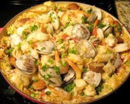 Паэлья с морепродуктами в духовке