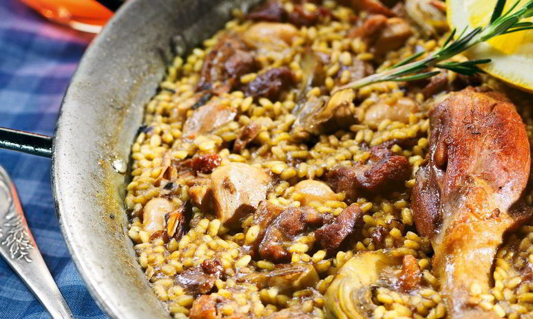 Рецепт паэльи с уткой и артишоками