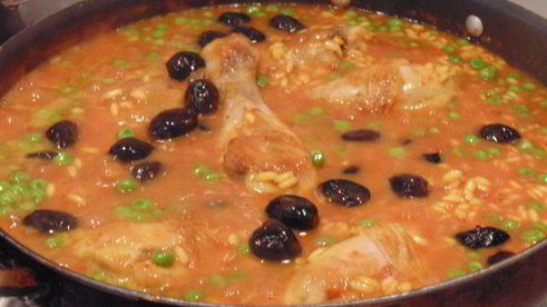 паэлья в стиле море и земля