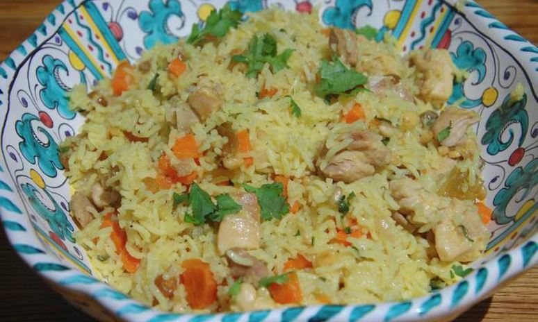 Рецепт пилава с курицей, изюмом и кедровыми орешками