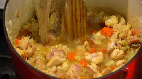 пилав с курицей, изюмом и кедровыми орешками