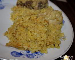 Плов из булгура с курицей