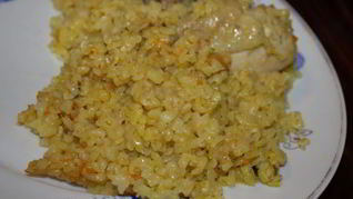 Плов из булгура с курицей