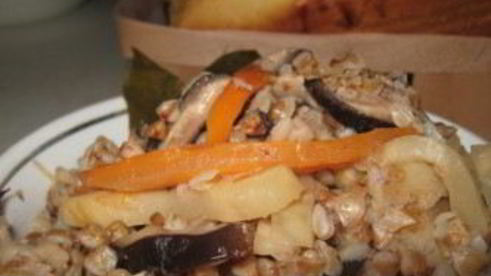 плов из гречки с грибами