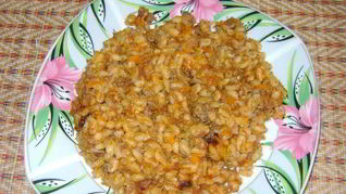 Плов из перловки в мультиварке