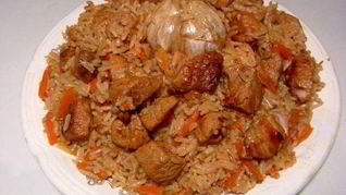 Плов из свинины в казане