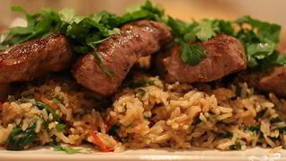 Плов с бараньими ребрышками