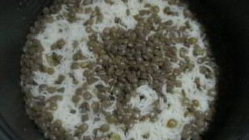 плов с чечевицей и рисом