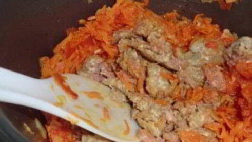 плов с фаршем в мультиварке