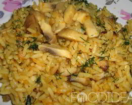 Плов с грибами