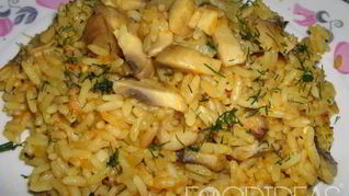 Плов с грибами