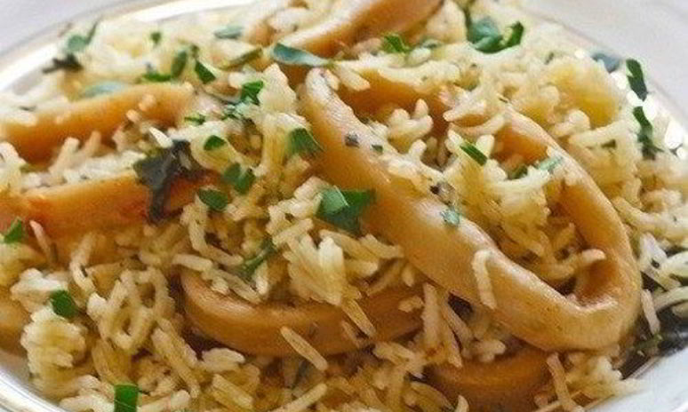 Рецепт плова с кальмарами