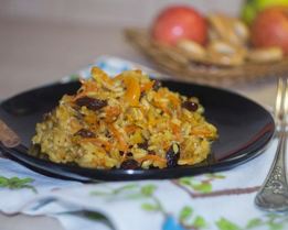 Плов с курагой и изюмом