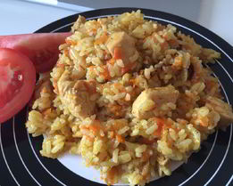 Плов с курицей на сковороде