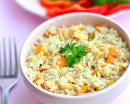 Плов с лососем