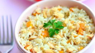 Плов с лососем