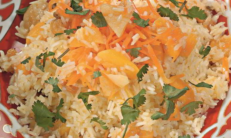 Рецепт сладкого плова с изюмом и курагой