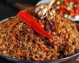 Узбекский плов с нутом