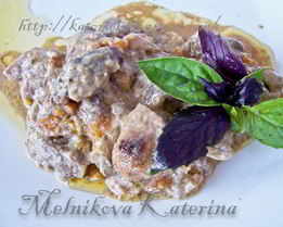 Фрикасе из курицы в сливочном соусе