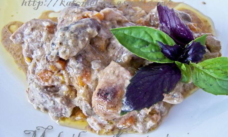 Рецепт фрикасе из курицы в сливочном соусе