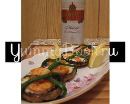 Креветки в шляпе со сливочным сыром