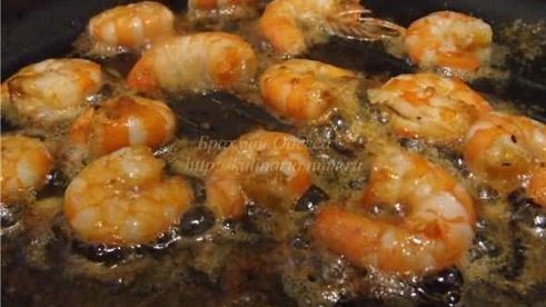 креветки в шляпе со сливочным сыром