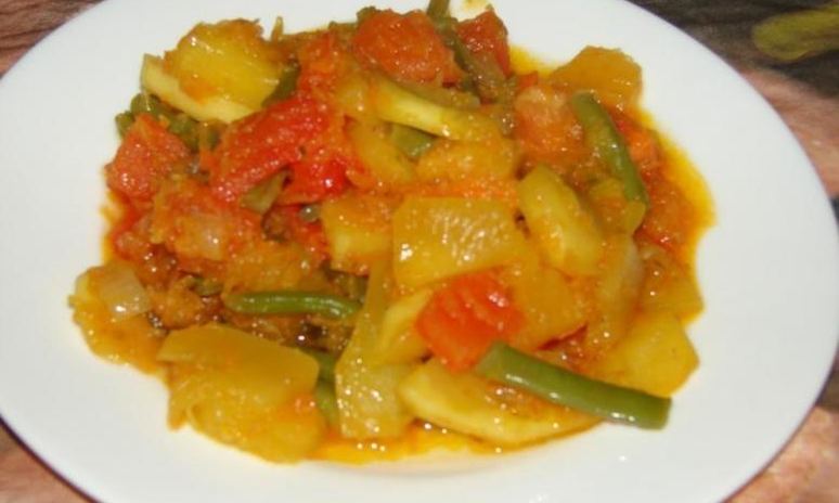 Рецепт овощного рагу из кабачков помидор и фасоли