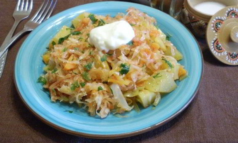 Рецепт овощного рагу с капустой