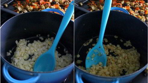 овощное рагу с нутом и моцареллой