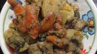 Овощное рагу с рыбой