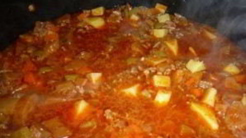 рагу из фарша с кабачками