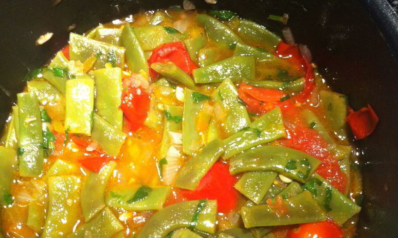 Рецепт рагу из свежей зеленой фасоли