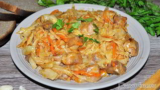 Рагу из свинины с тушеной капустой