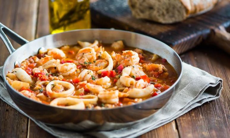 Рецепт рагу из трески и морепродуктов