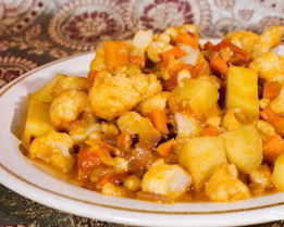 Рагу из цветной капусты и кабачков